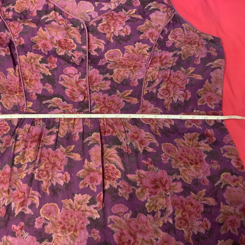 Vintage April Cornell Midi Floral Dress Size XL - Picture 7 of 12